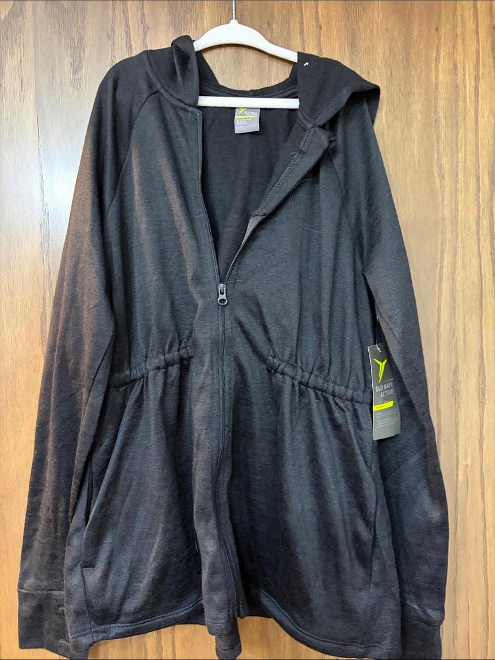Old Navy Black Hooded Zip-Up Girls' Jacket